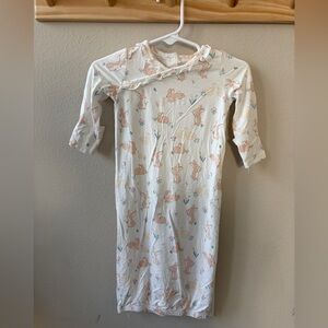 Angel Dear Bunny Print Kids Nightgown - Cream and Pink perfect for Easter babies